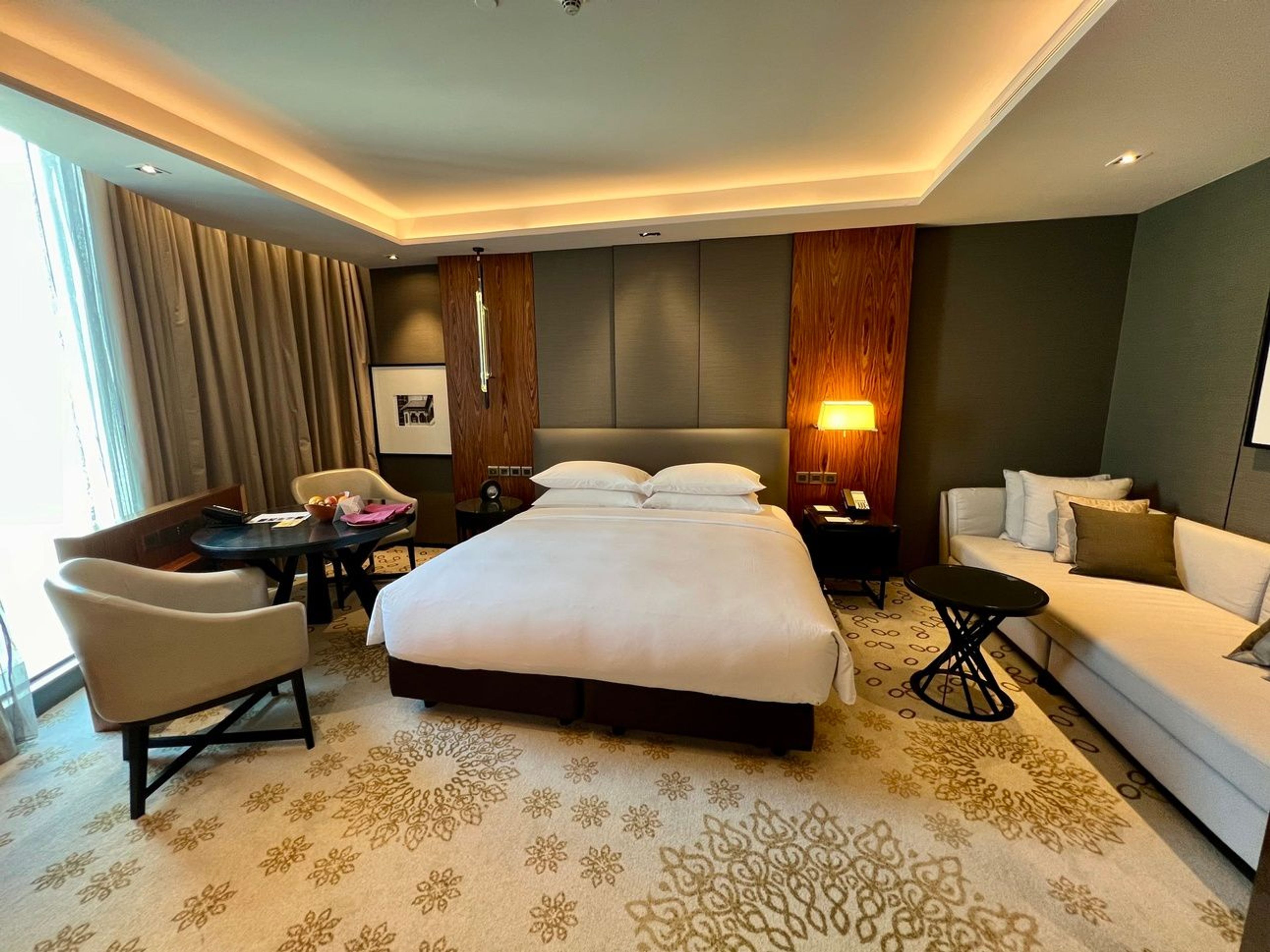 A photo from Mike's room at the Hyatt Regency in Bangkok, which only costs 8,000 points per night