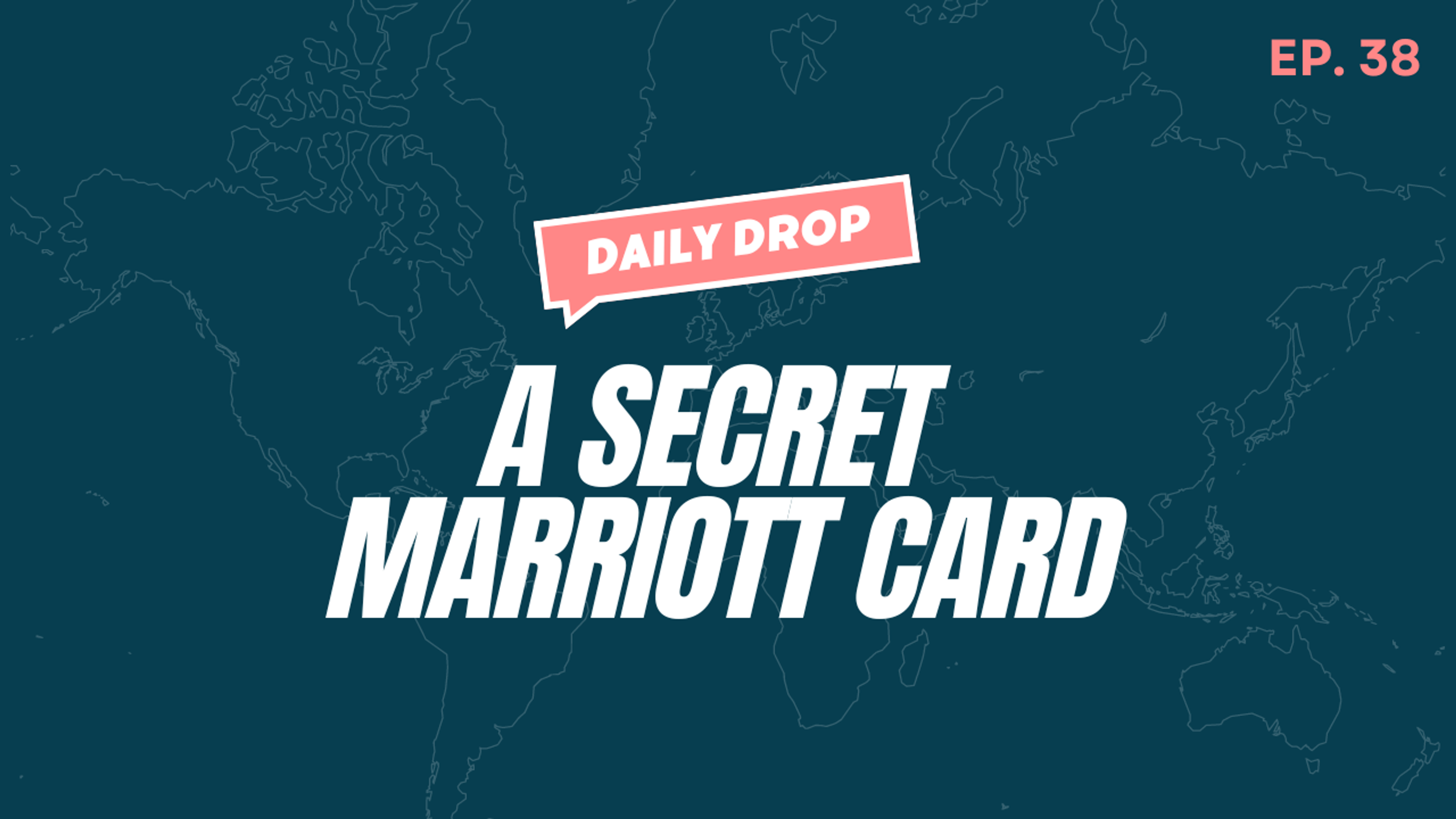 A secret Marriott card on a dark blue background