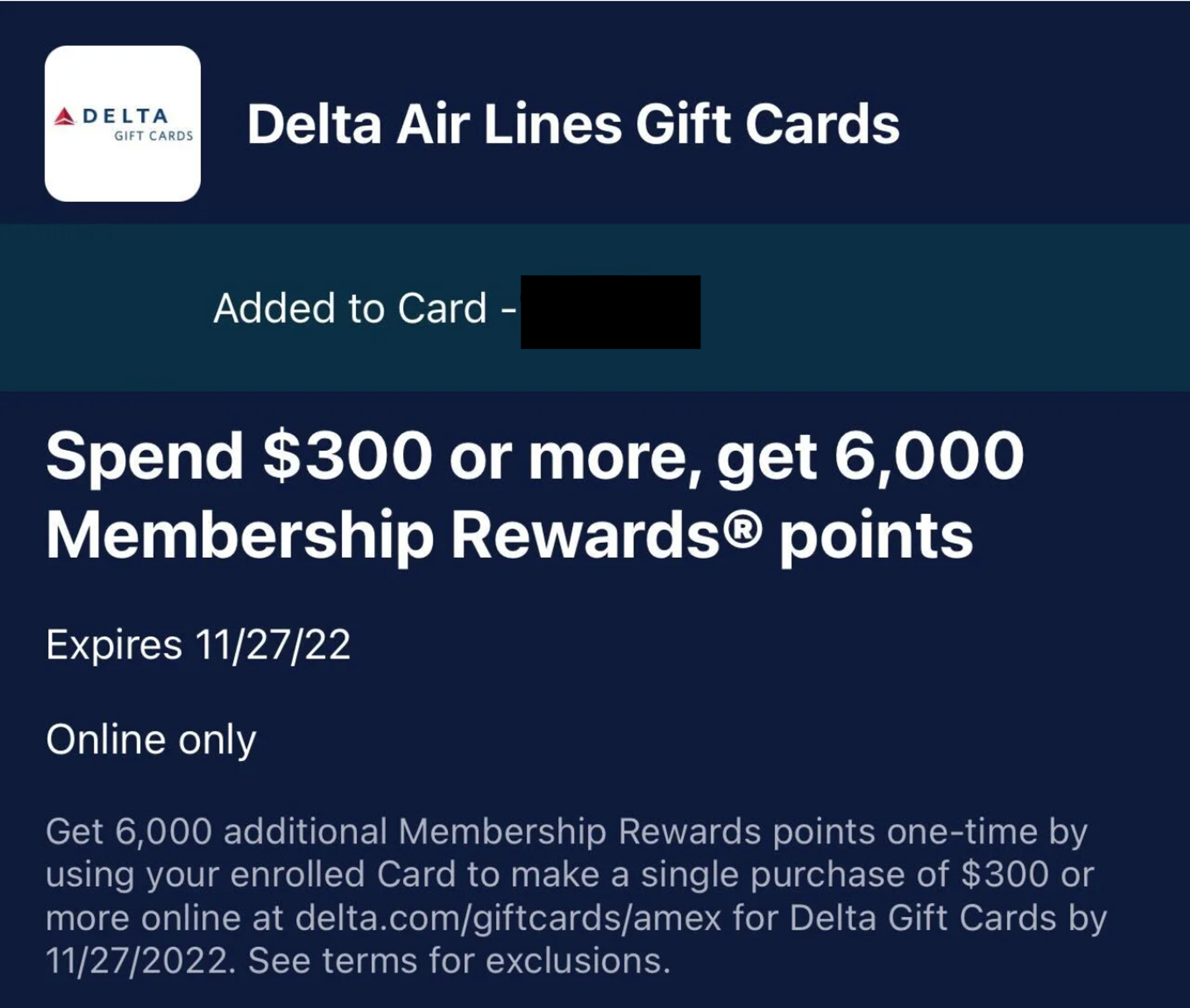 Delta Amex offer