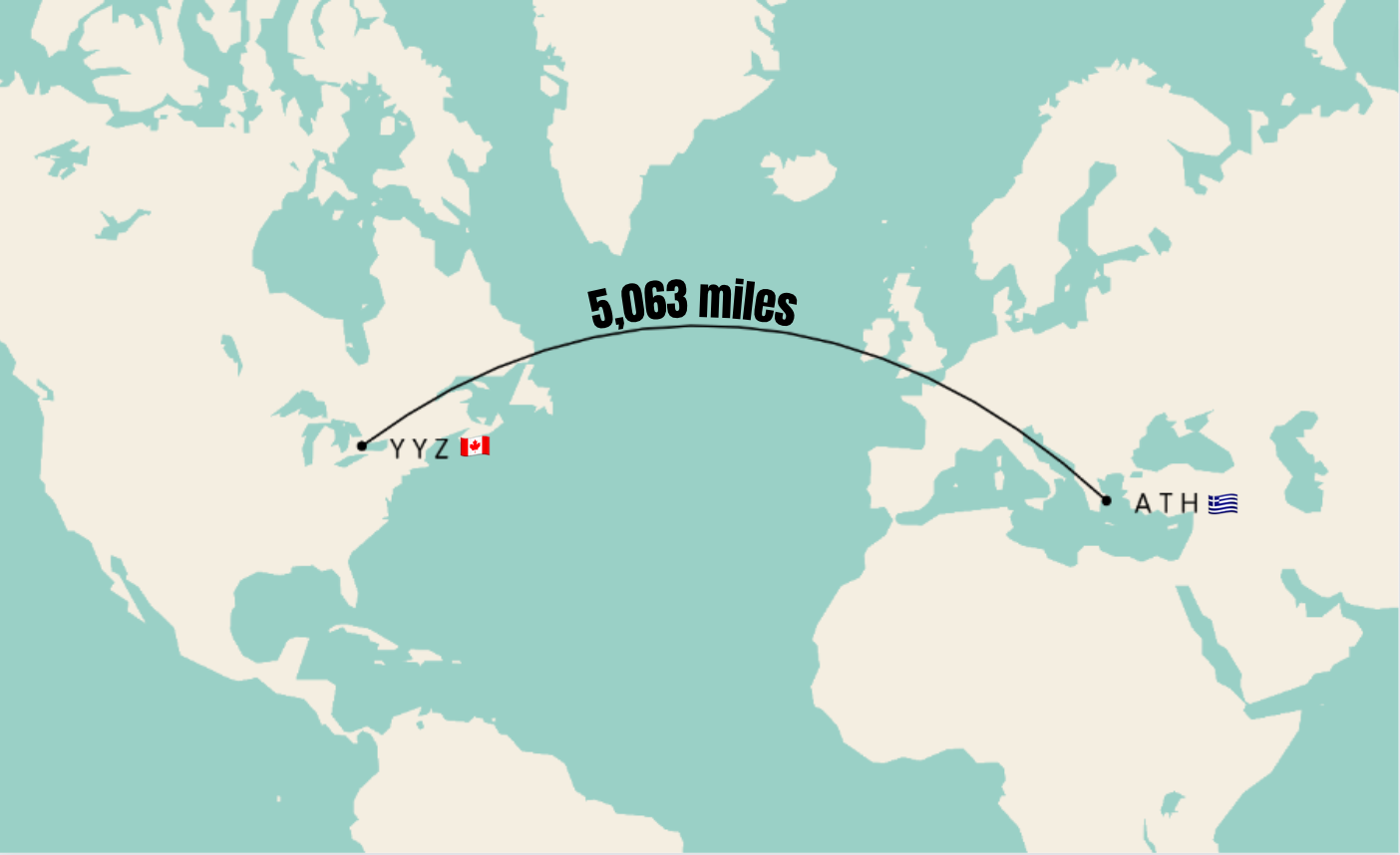 YYZ-ATH map