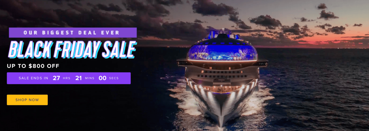 Royal Caribbean Black Friday Sale Page