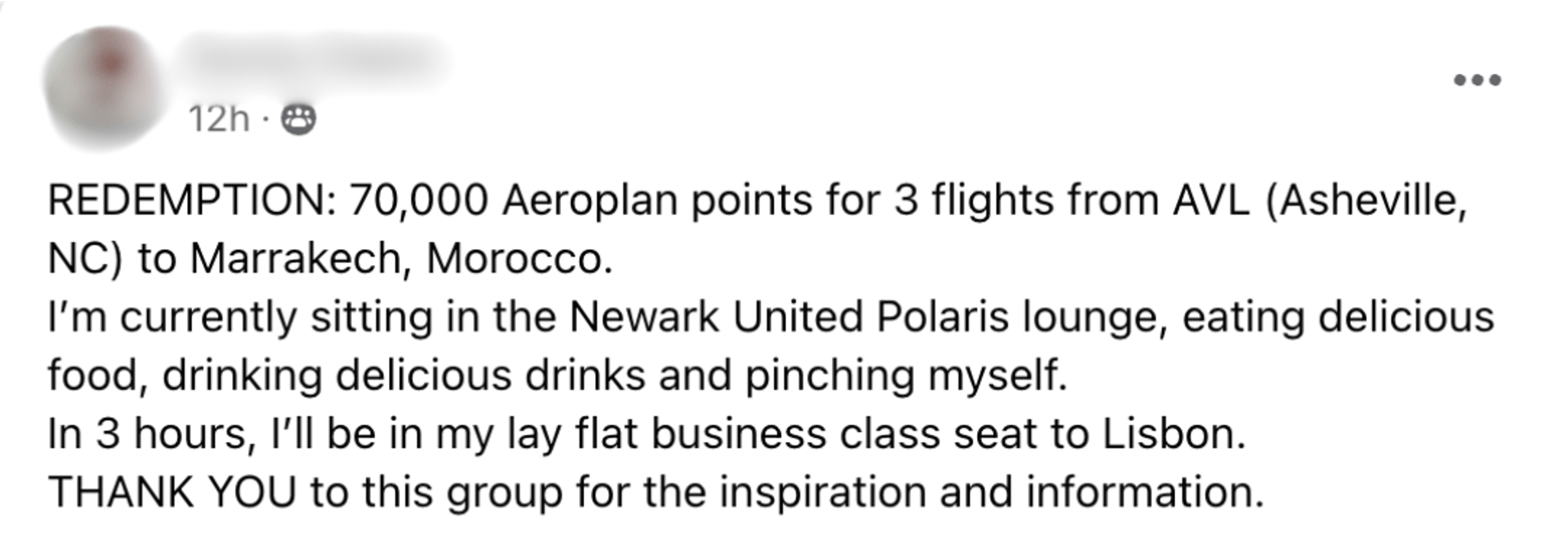 A post fro the Daily Drop lounge discussing an epic redemption from a lounge member