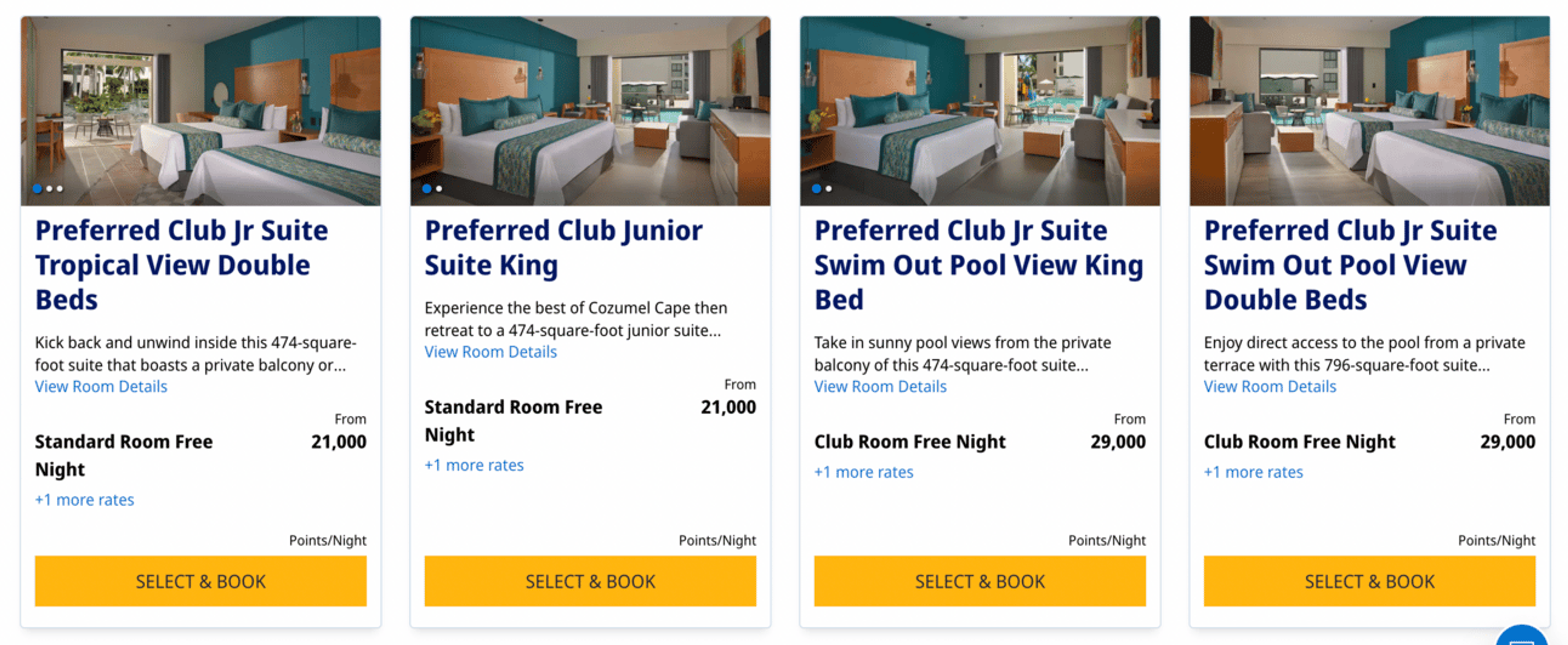 Screenshot from www.hyatt.com