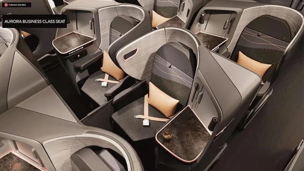 Turkish's new Aurora business class seats