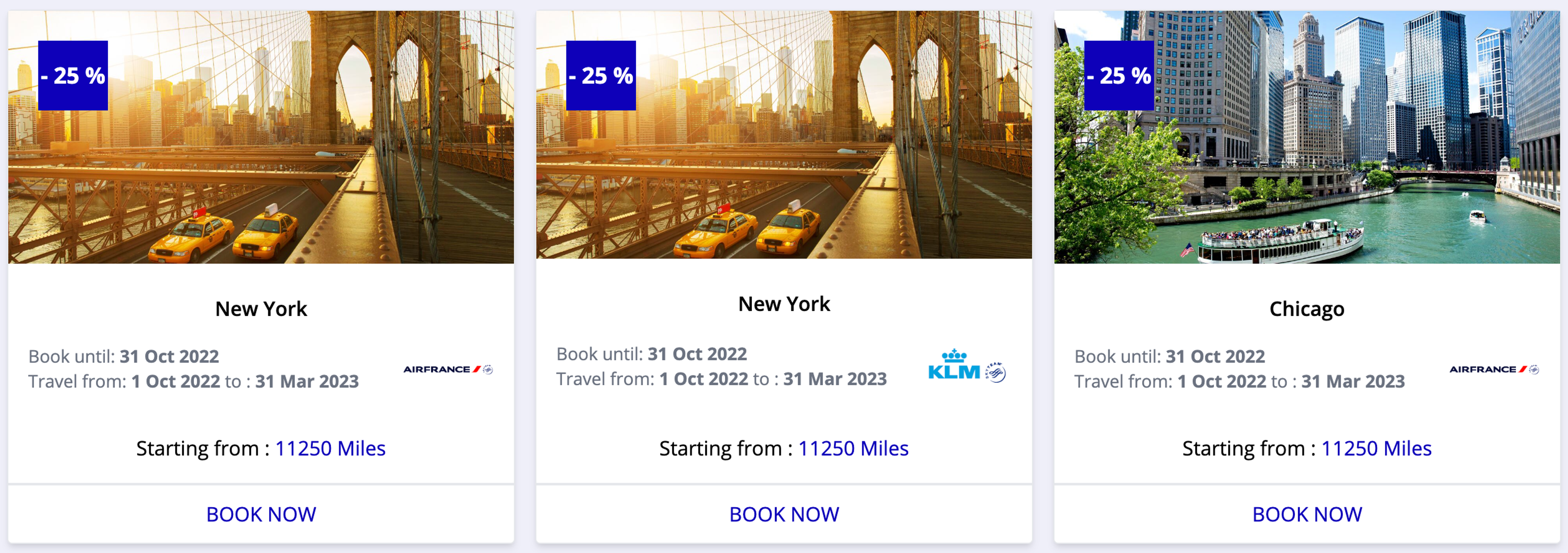 KLM/AF promo rewards
