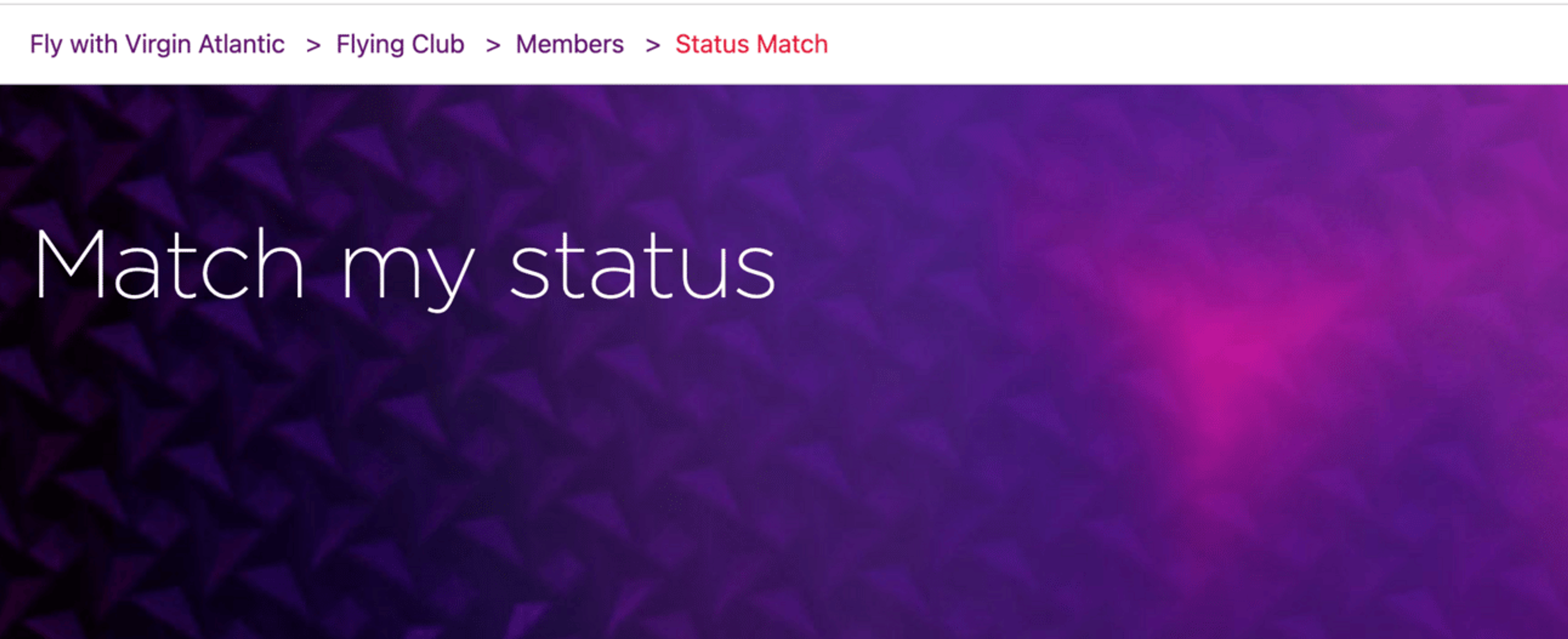 Virgin status match