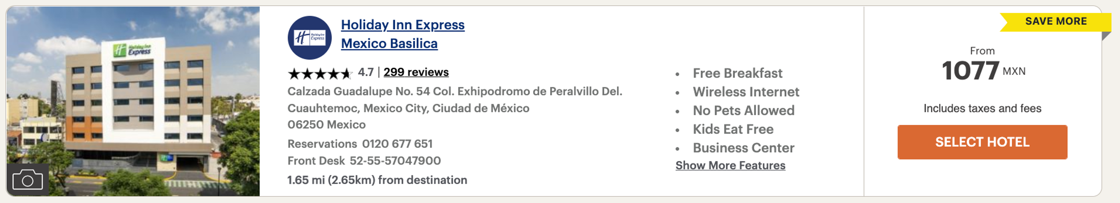 Sample booking