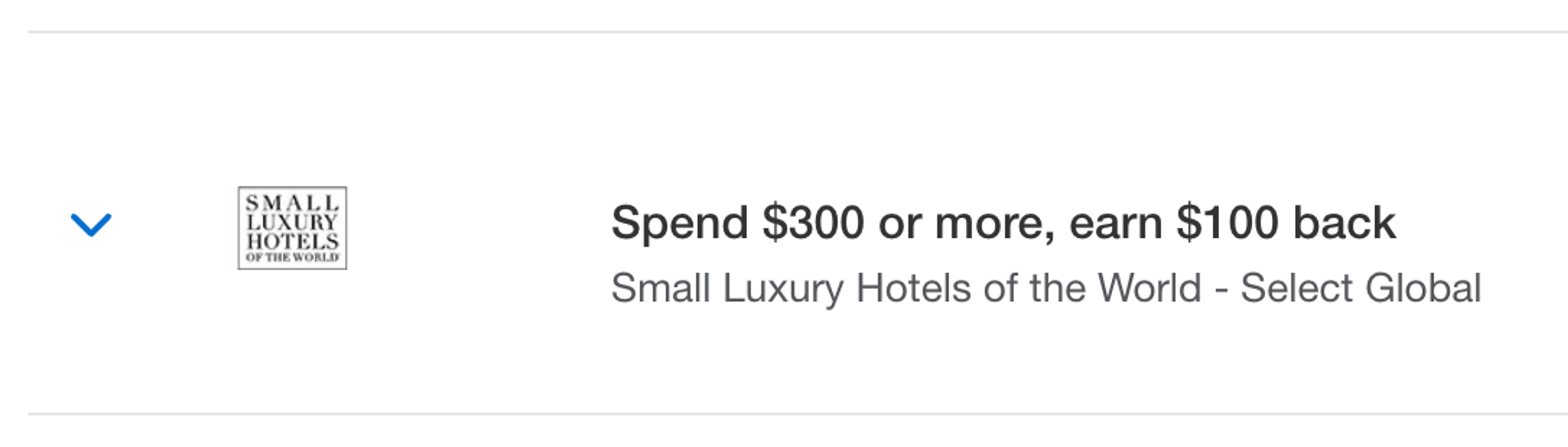 Small Luxury Hotels merchant offer