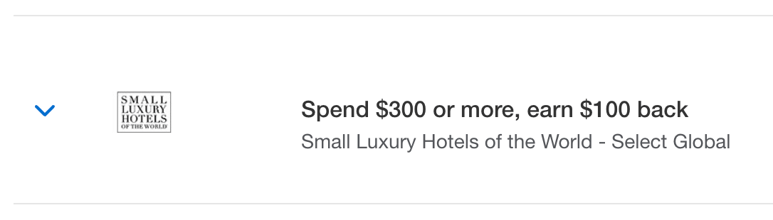 Small Luxury Hotels merchant offer