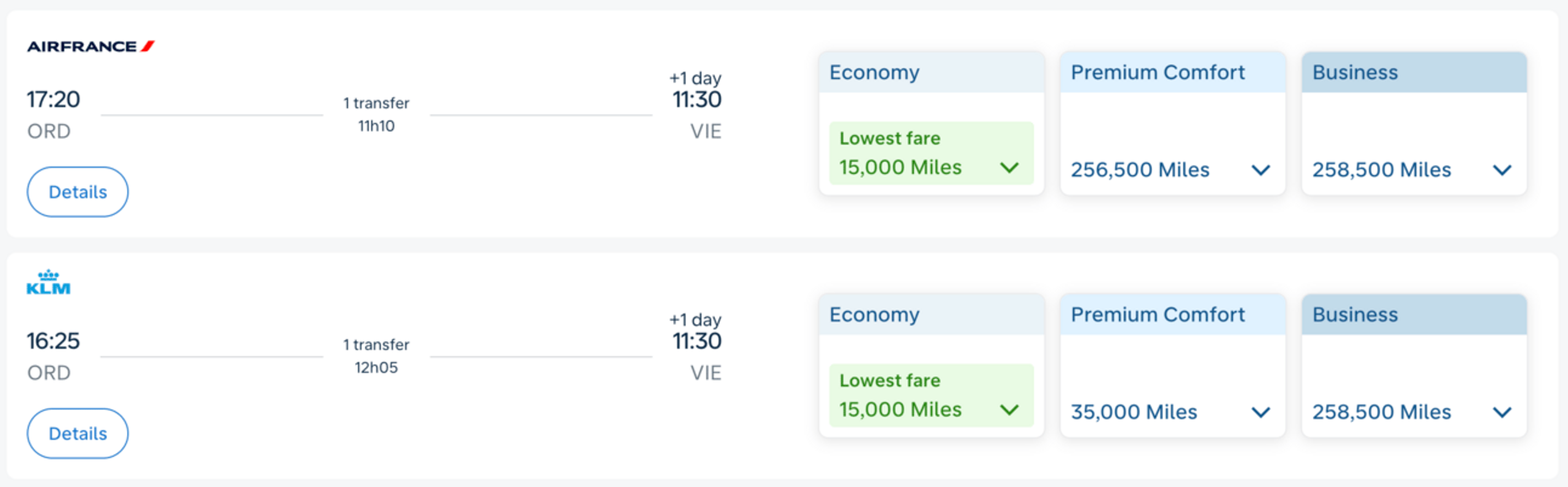 Chicago to Vienna for 15,000 miles