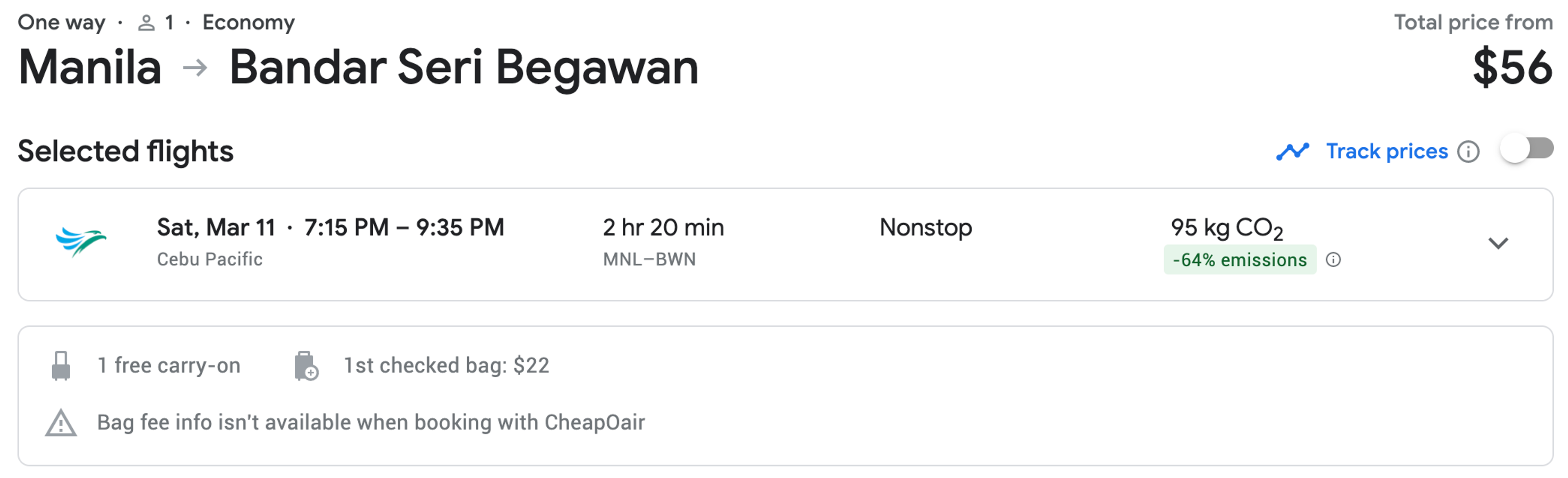 Sample booking
