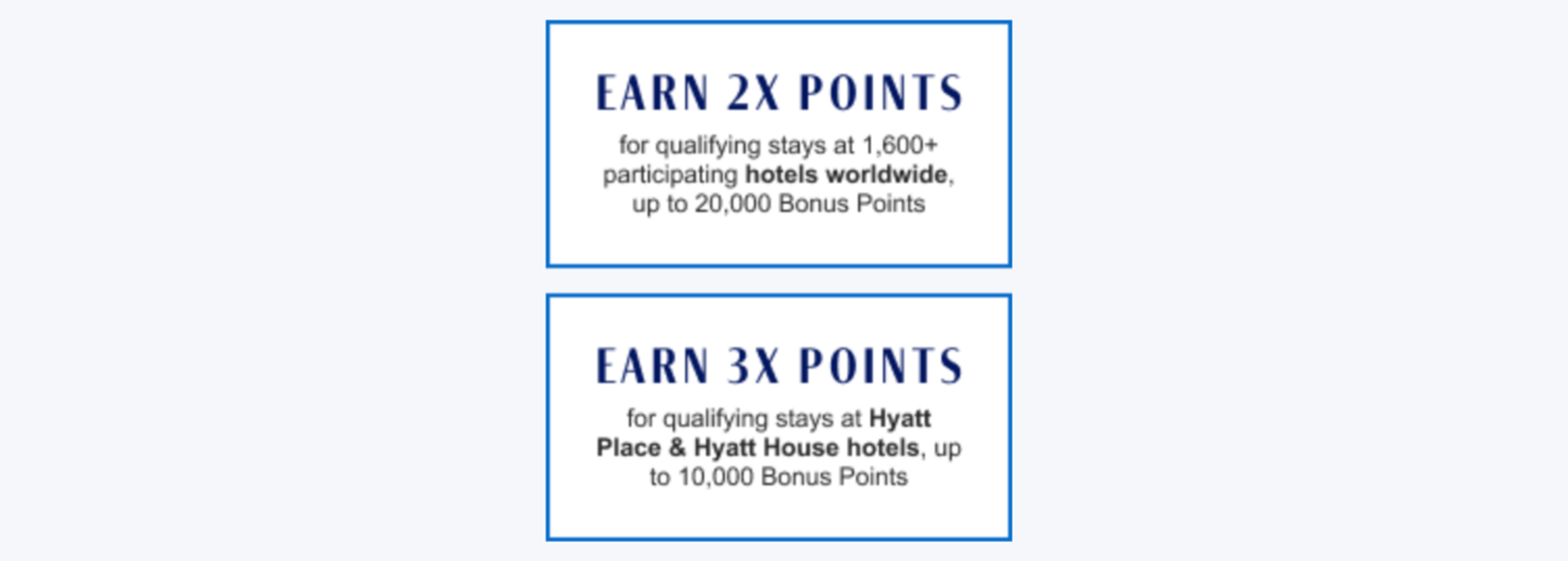 Earning rate details for Hyatt's new promotion