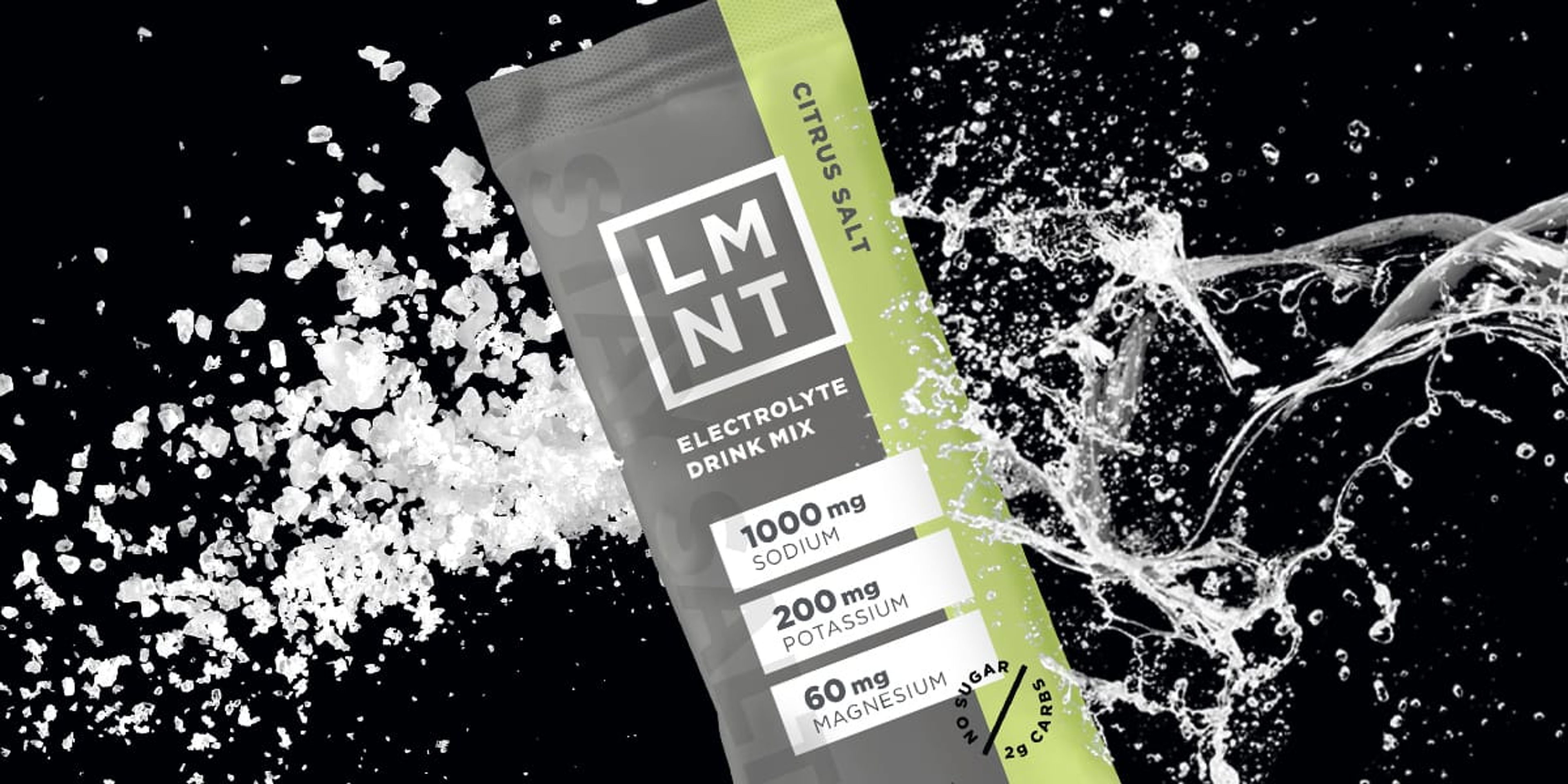 LMNT packet on black background