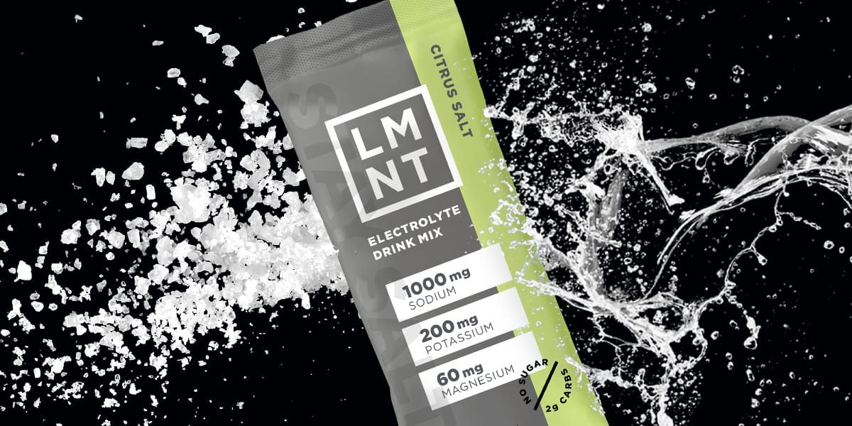 LMNT packet on black background