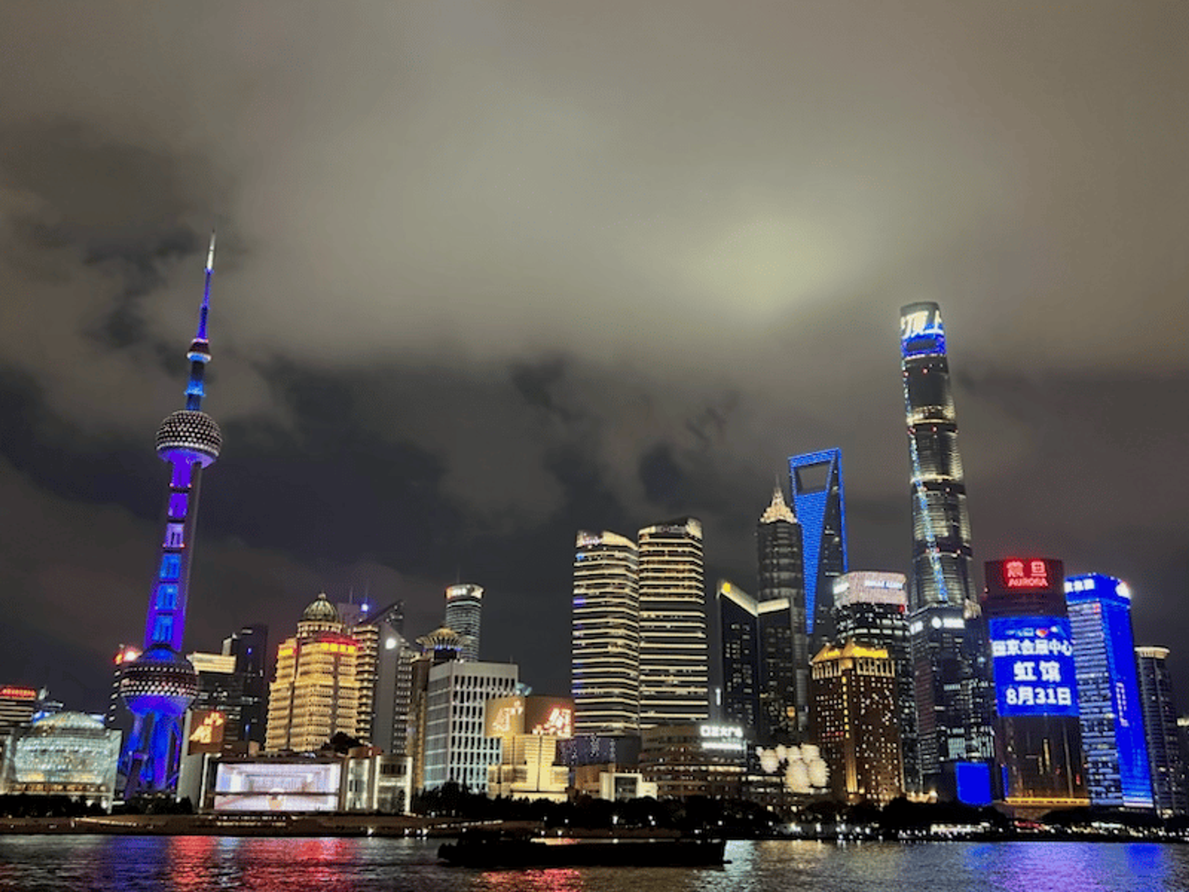 Shanghai skyline with the ol’ iPhone.