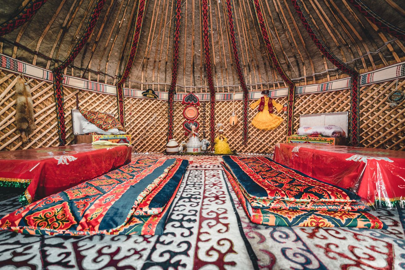 A photo of a tradition Mongolian yurt