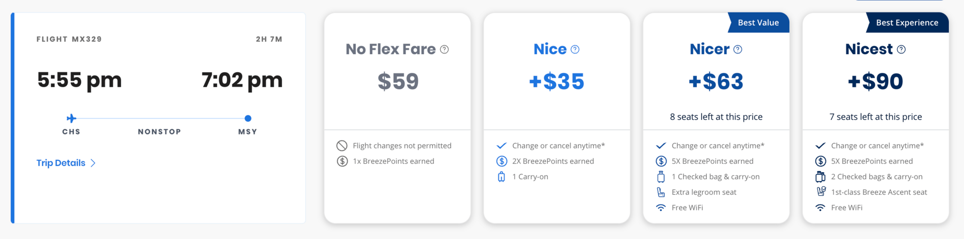 Breeze booking example