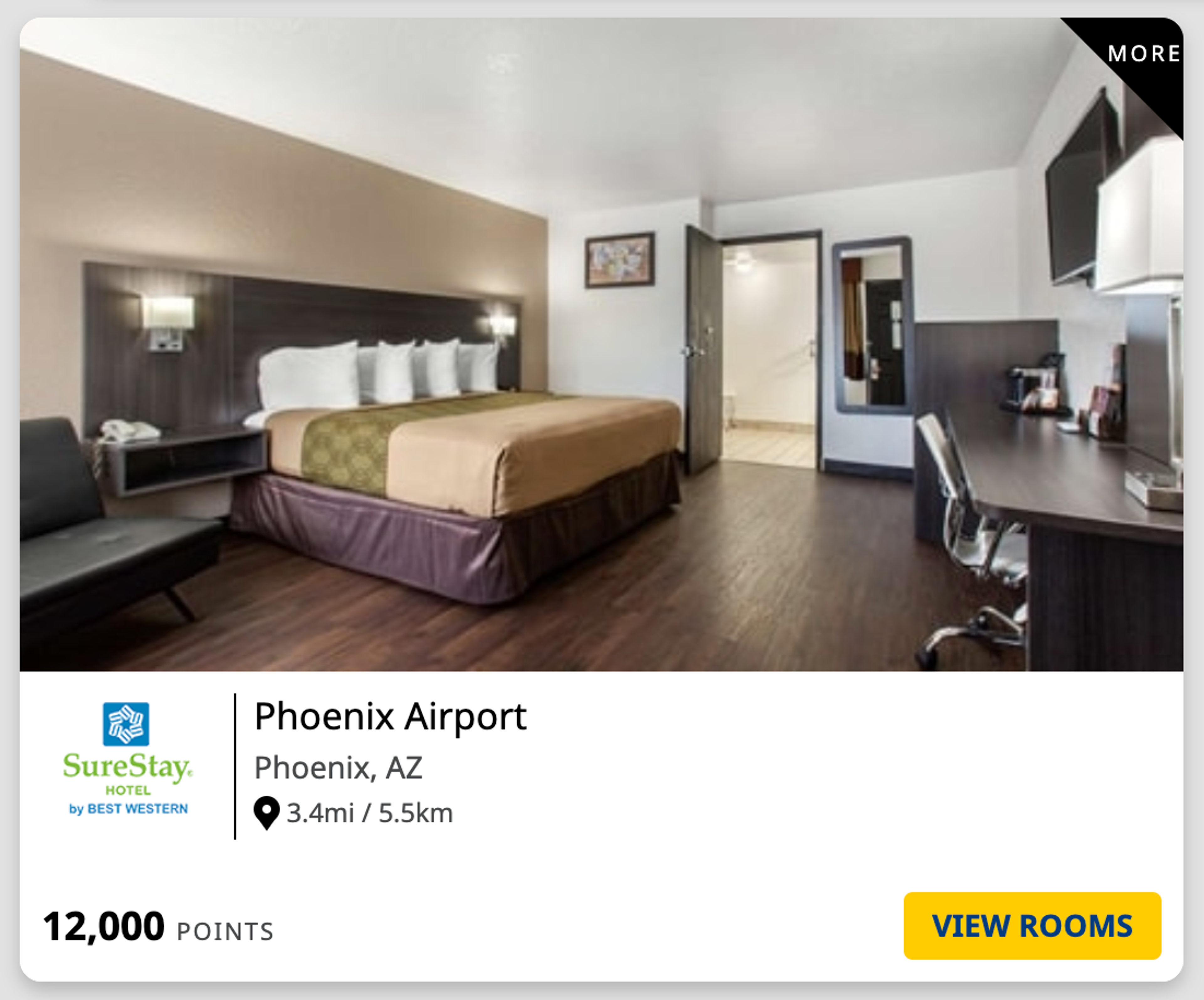 Best western sample booking