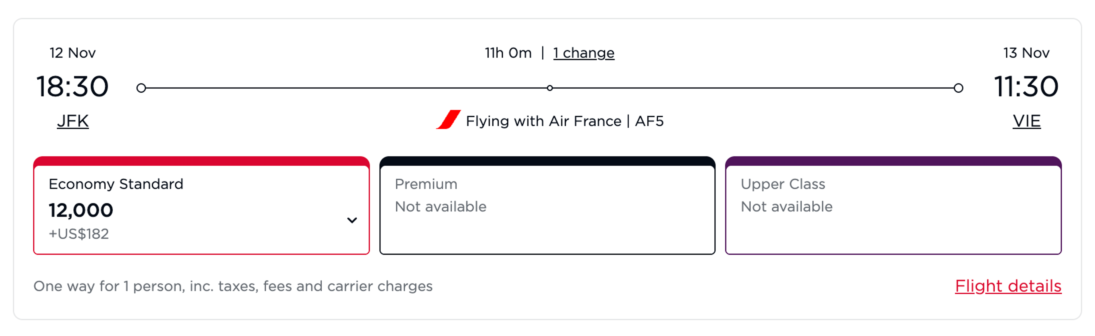 Air France flights from the U.S. to Europe are cheap with Virgin miles