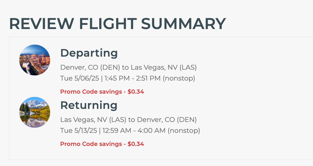 Denver to Las Vegas for $78 round trip