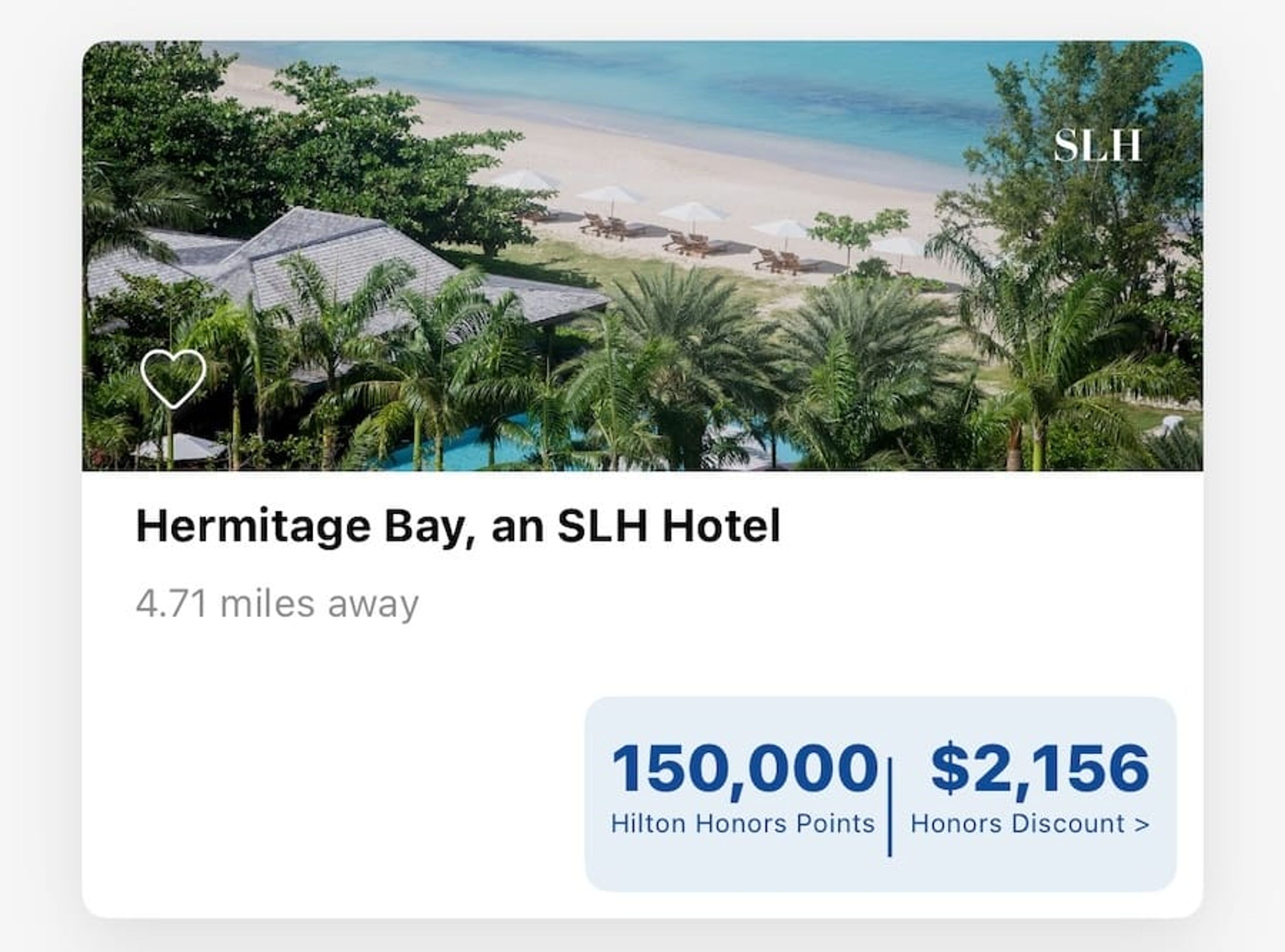 Screenshot from hilton.com