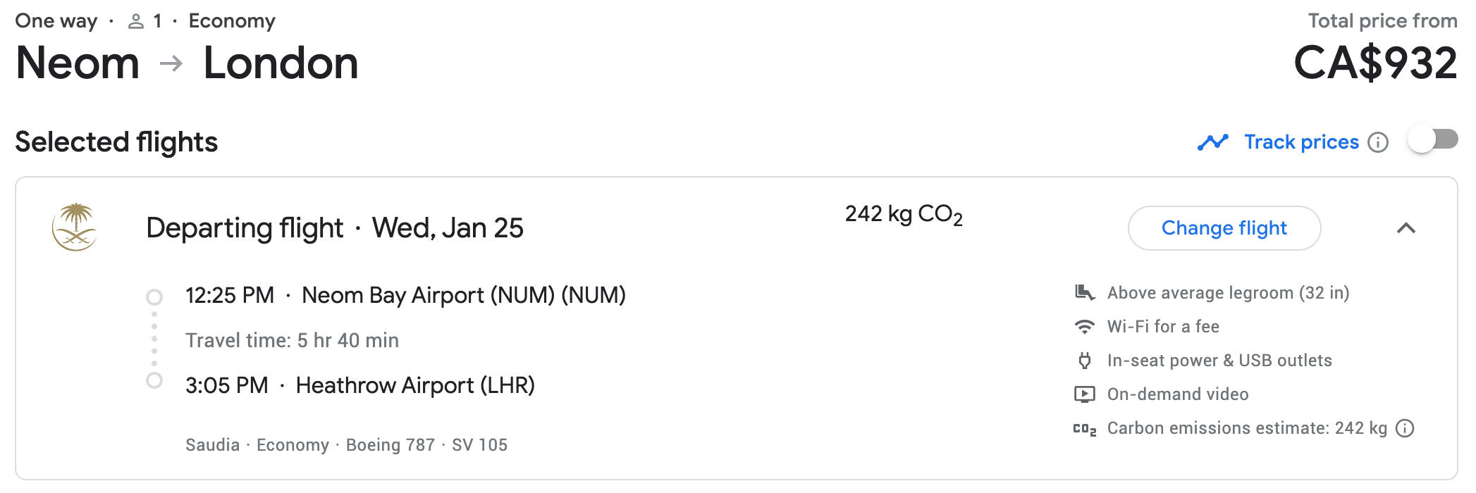 Neom Bay Flights