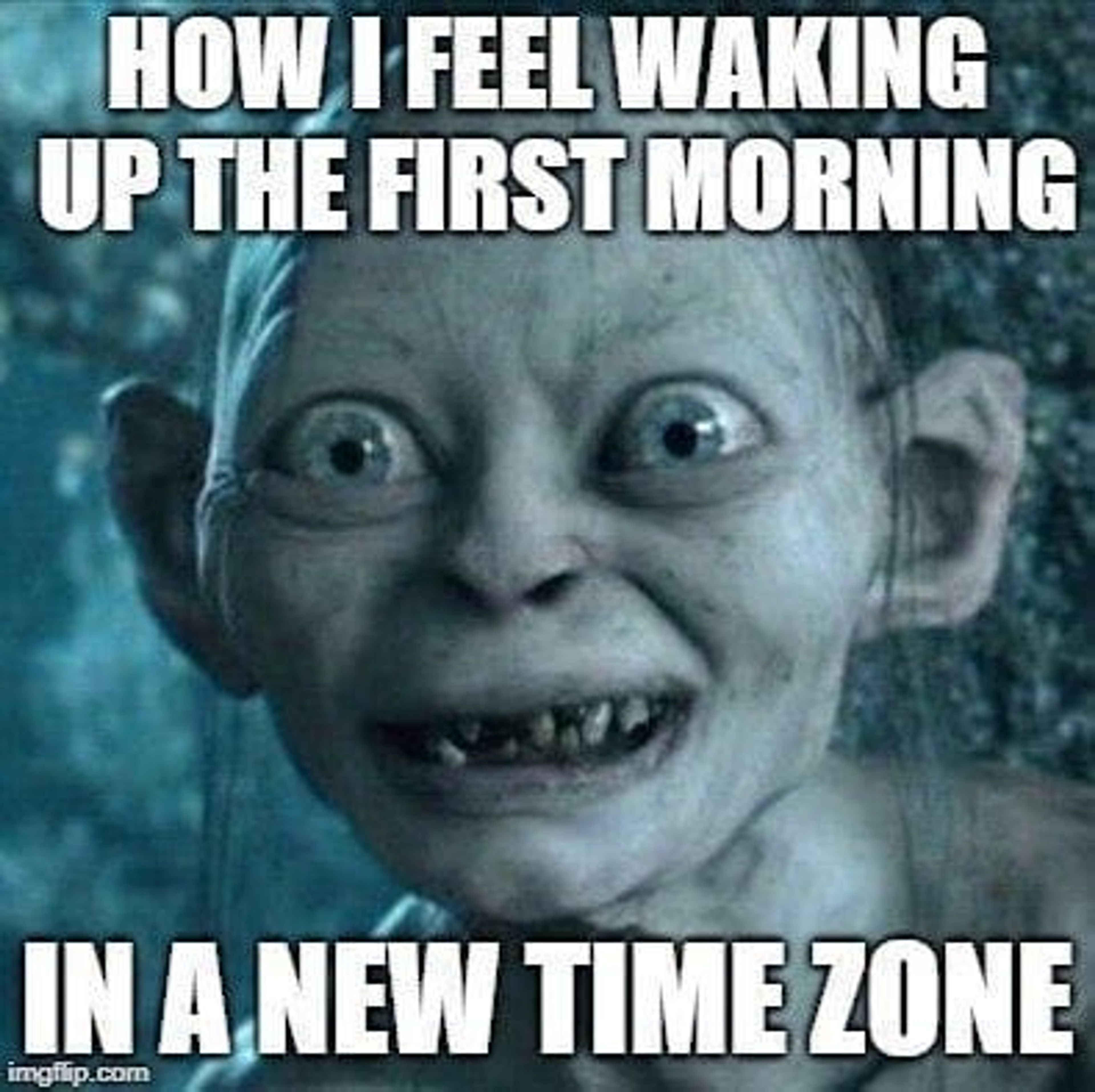 A meme about jet lag