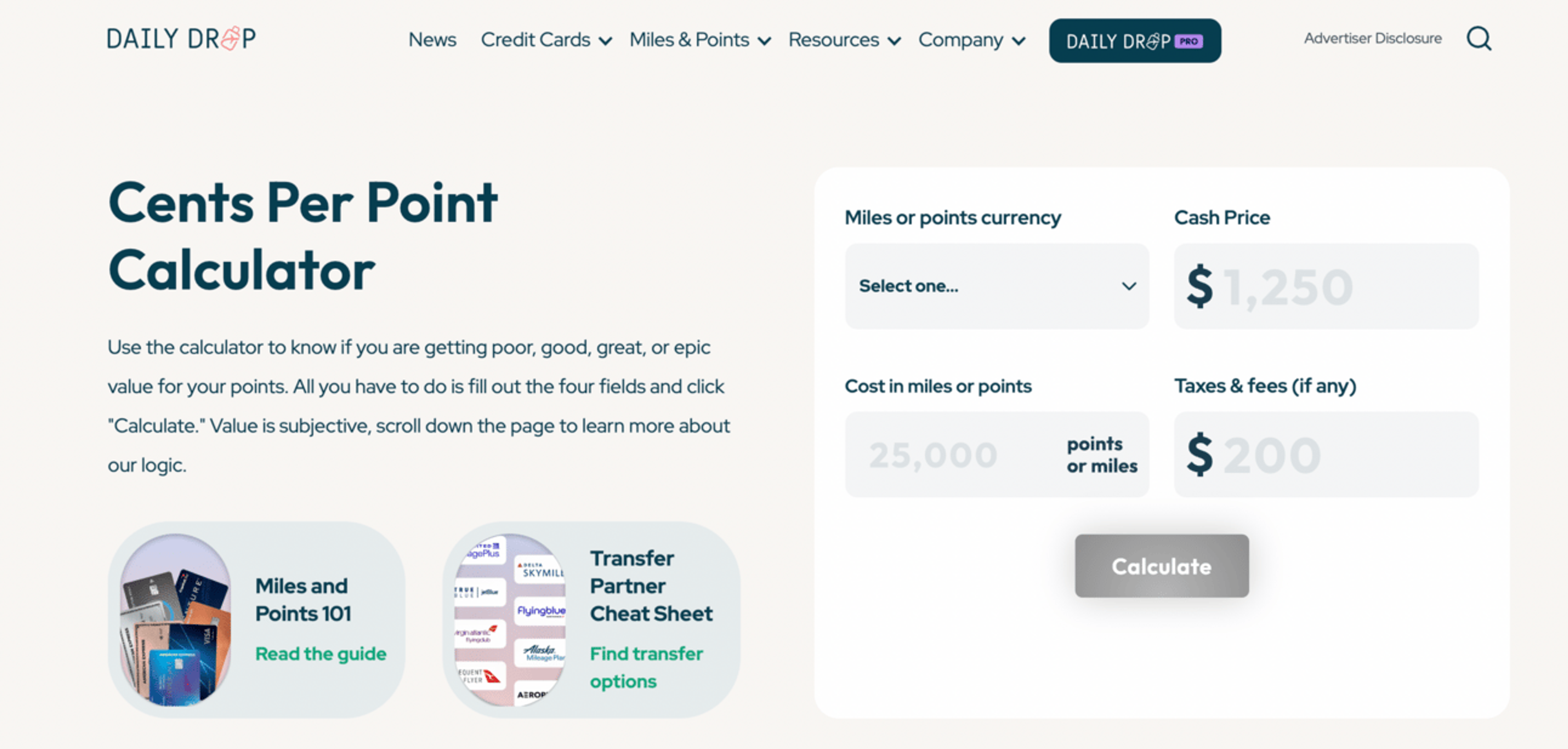 Daily Drop CPP Calculator