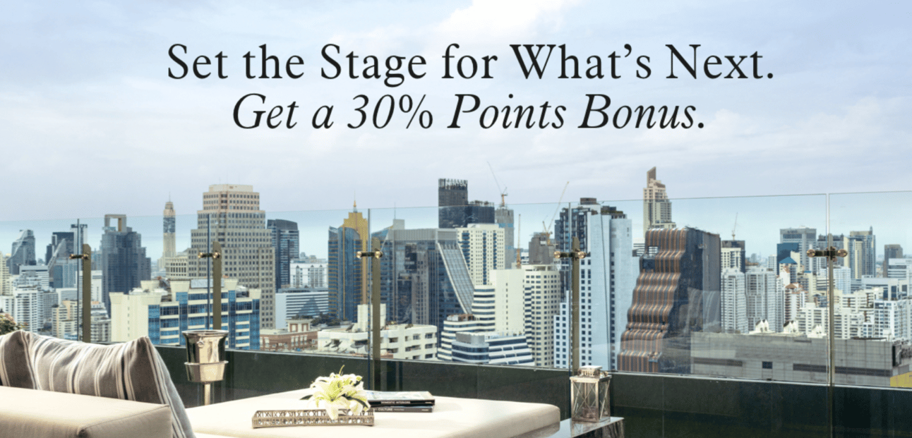 Banner image from Marriott's current points sale of 30-40%