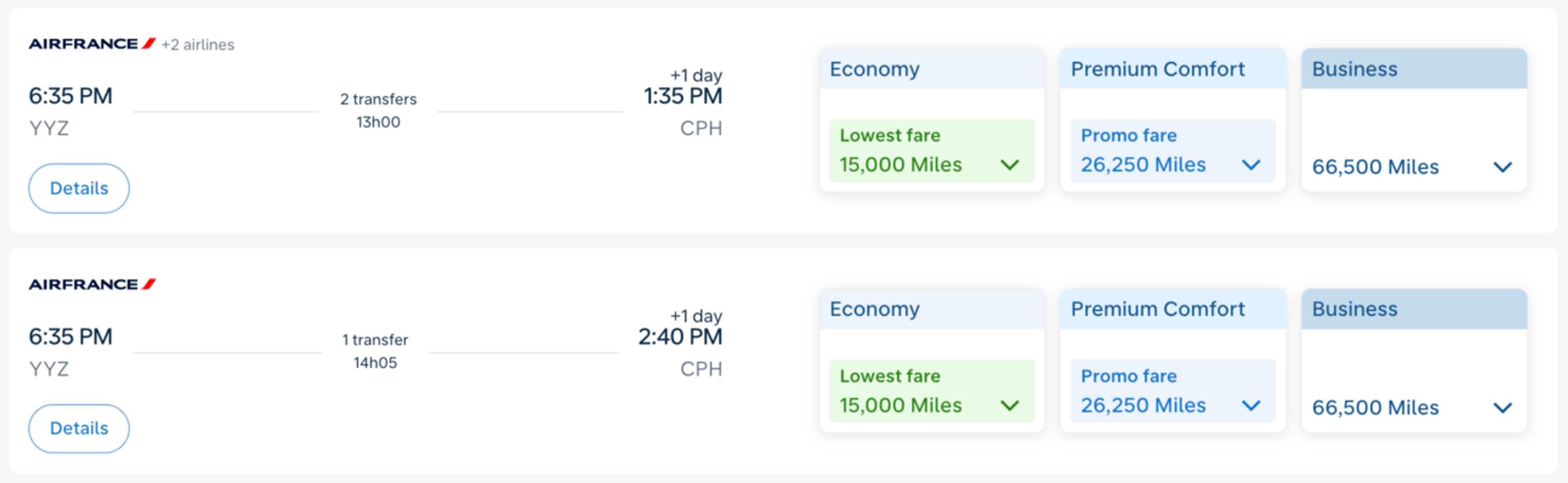 Toronto to Copenhagen for 15k Flying Blue miles