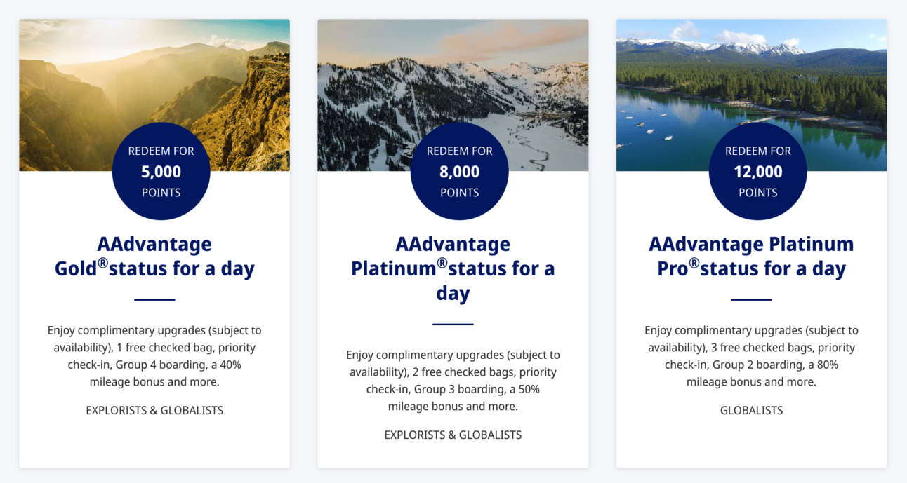 A graphic showing the various new ways in which you can redeem Hyatt points for perks on AA