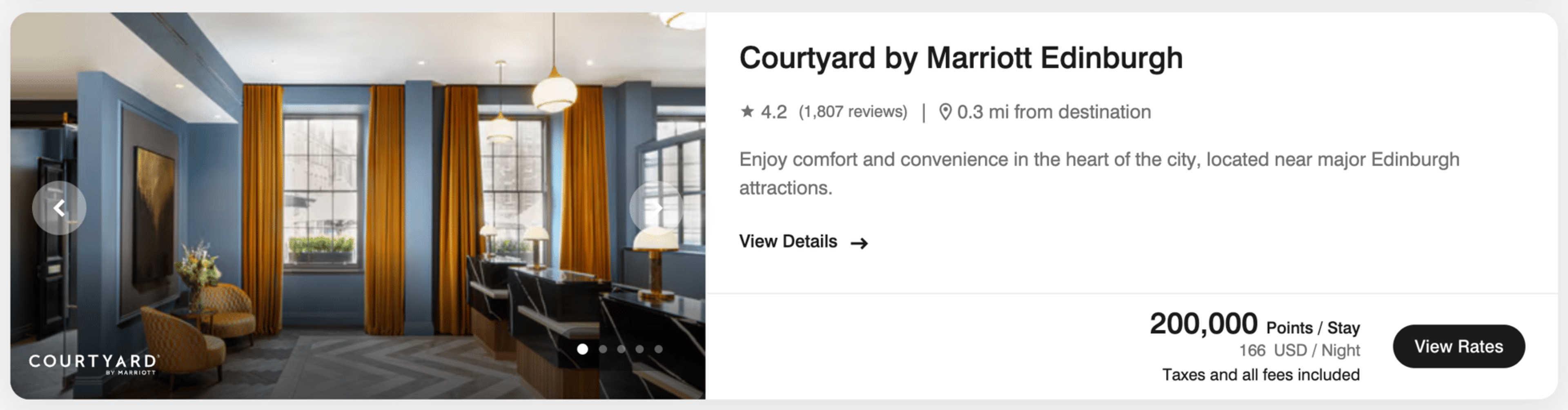 Example of a Marriott hotel in Edinburgh