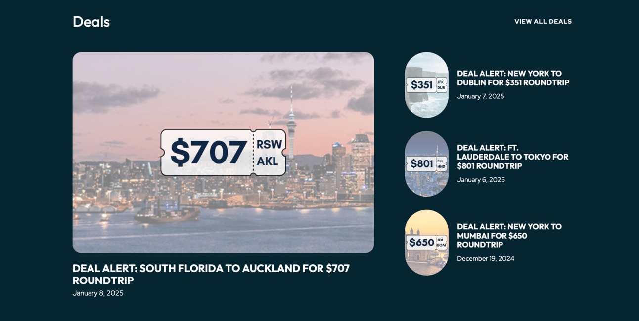 Deal alerts