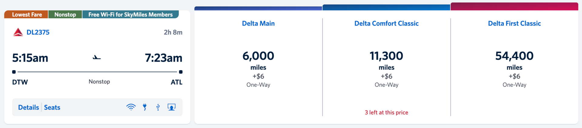 DTW-ATL with Delta SkyMiles