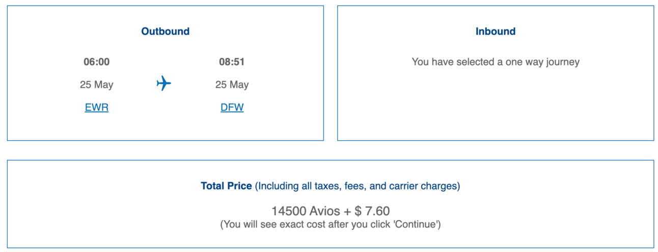 American Airlines flight using Brits Airways Avios