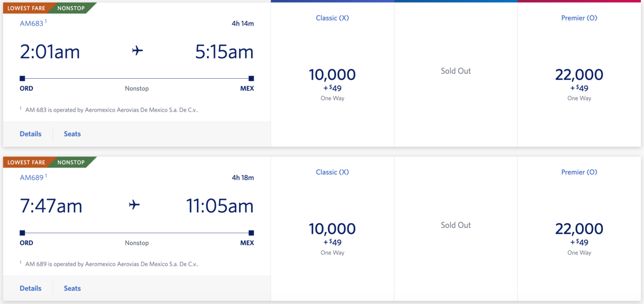 Chicago to Mexico for 10,000 Delta miles
