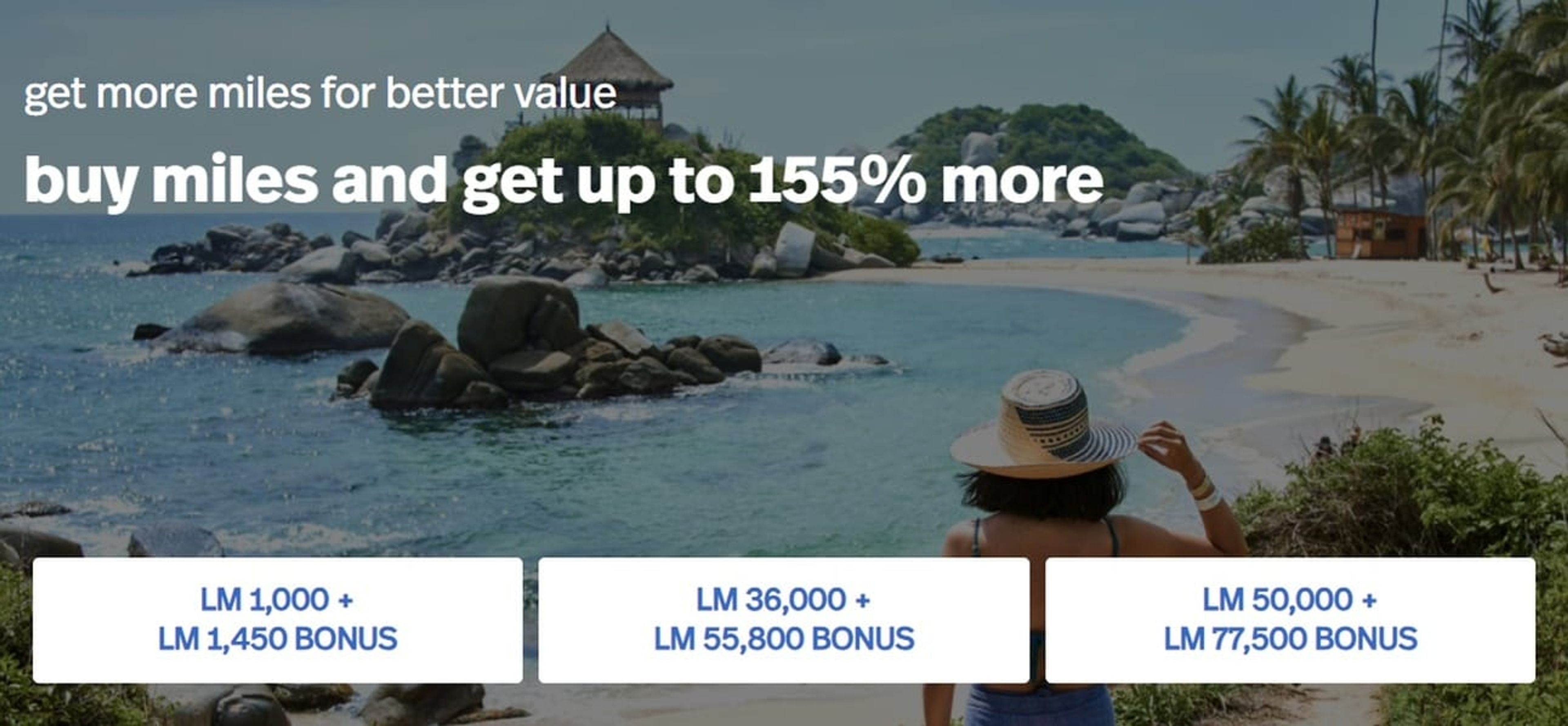 Buy Lifemiles with a 155% bonus