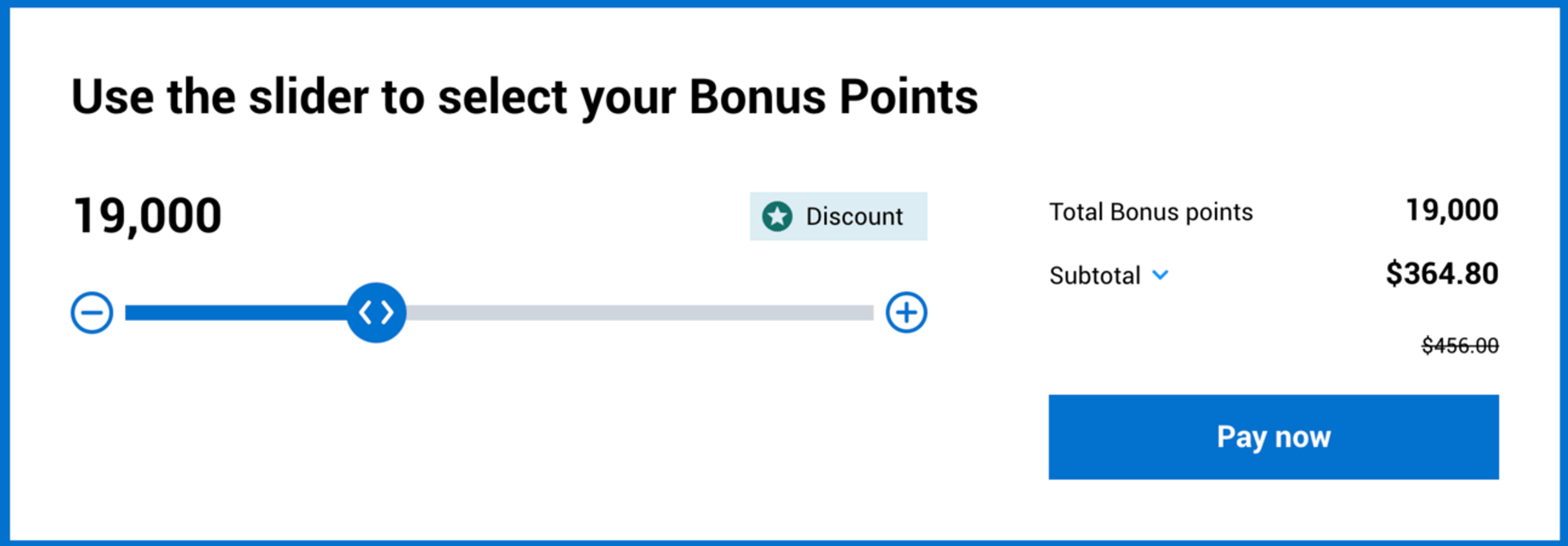 An example of how you can currently purchase 19,000 Hyatt points for $365