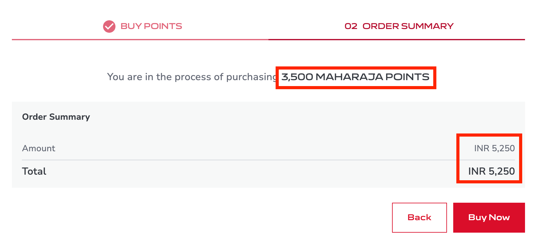 Buy 3,500 Air India points for $59