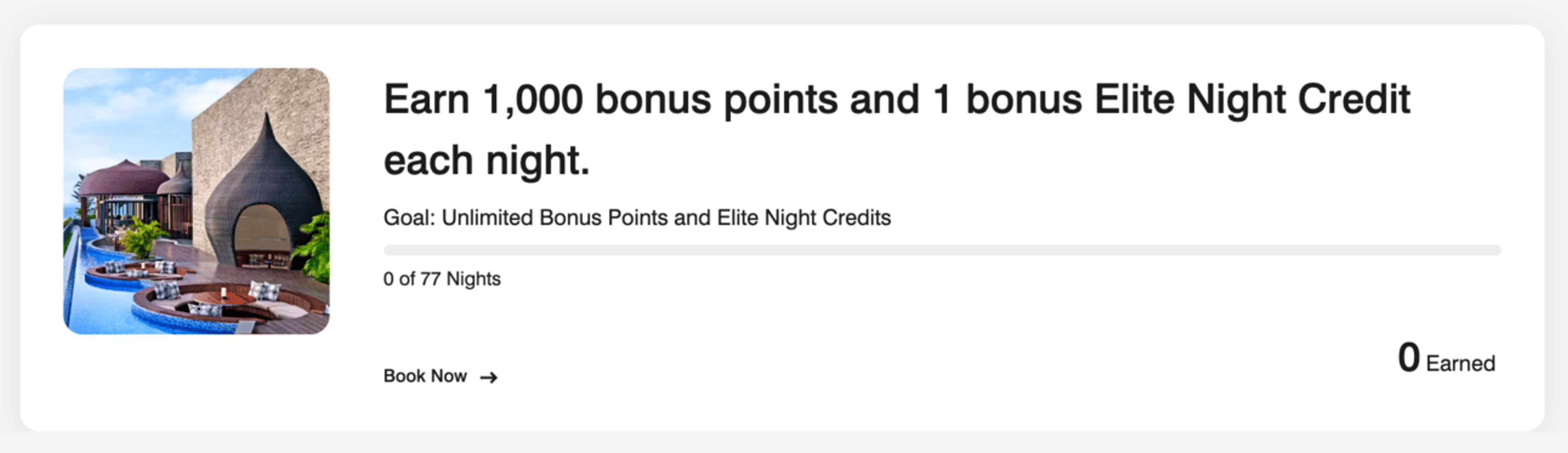 Progress bar graphic for Marriott's new promotion