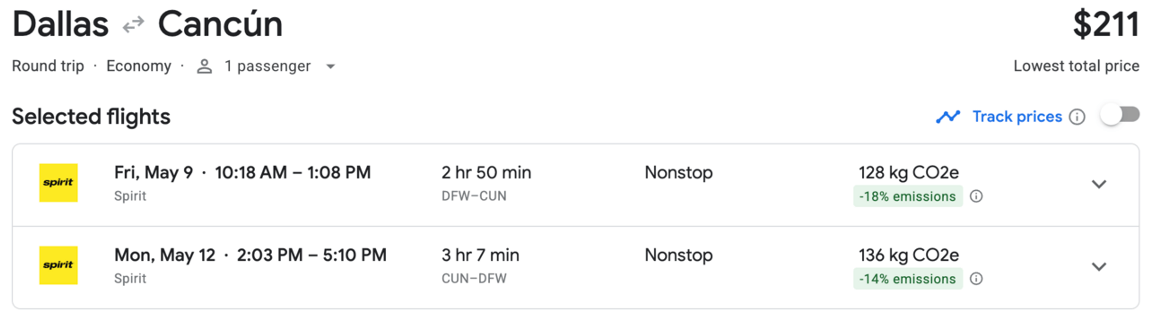 Dallas to Cancun for $211 round trip