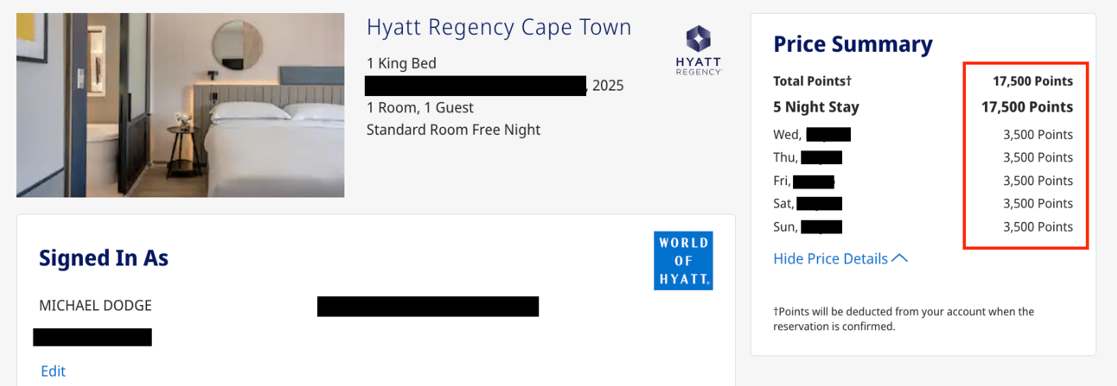 5-night booking at Hyatt Regency Cape Town