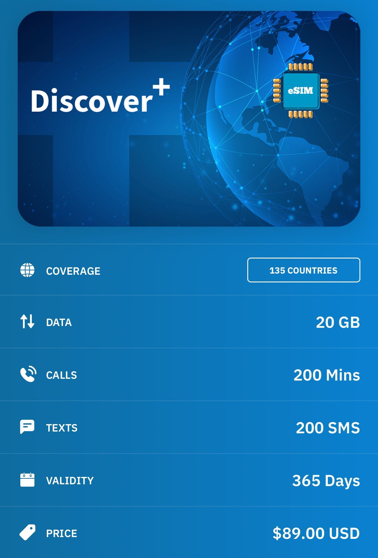 Airalo's Global package with Data, calls and texts