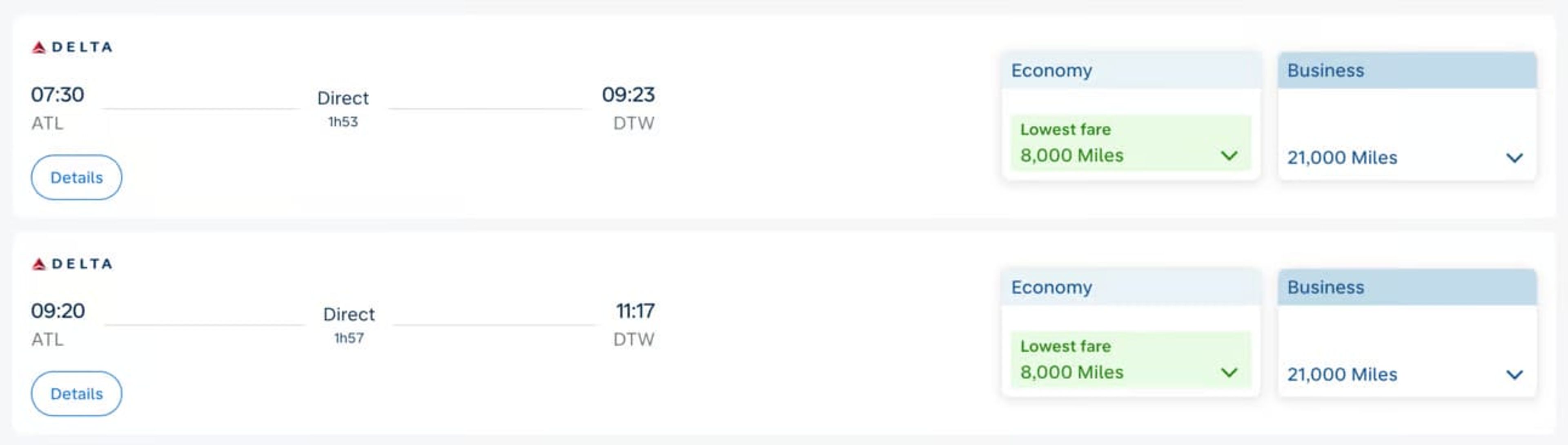 Delta flights via KLMf