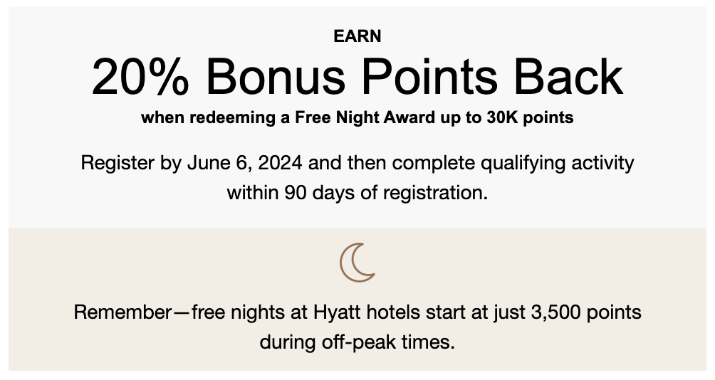 Earn 30,000 Hyatt points as a rebate