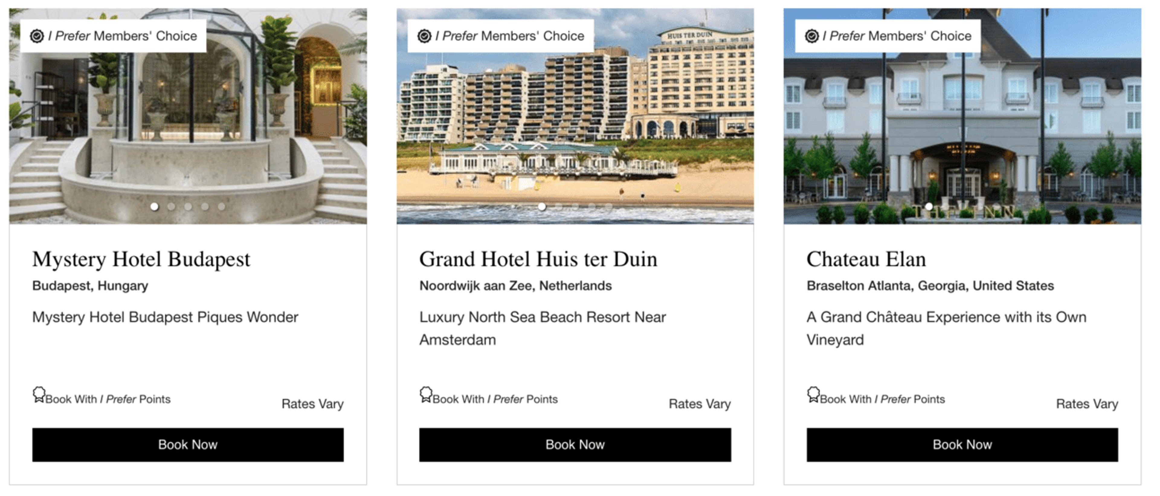 Examples of hotels around the world that are participating in this offer