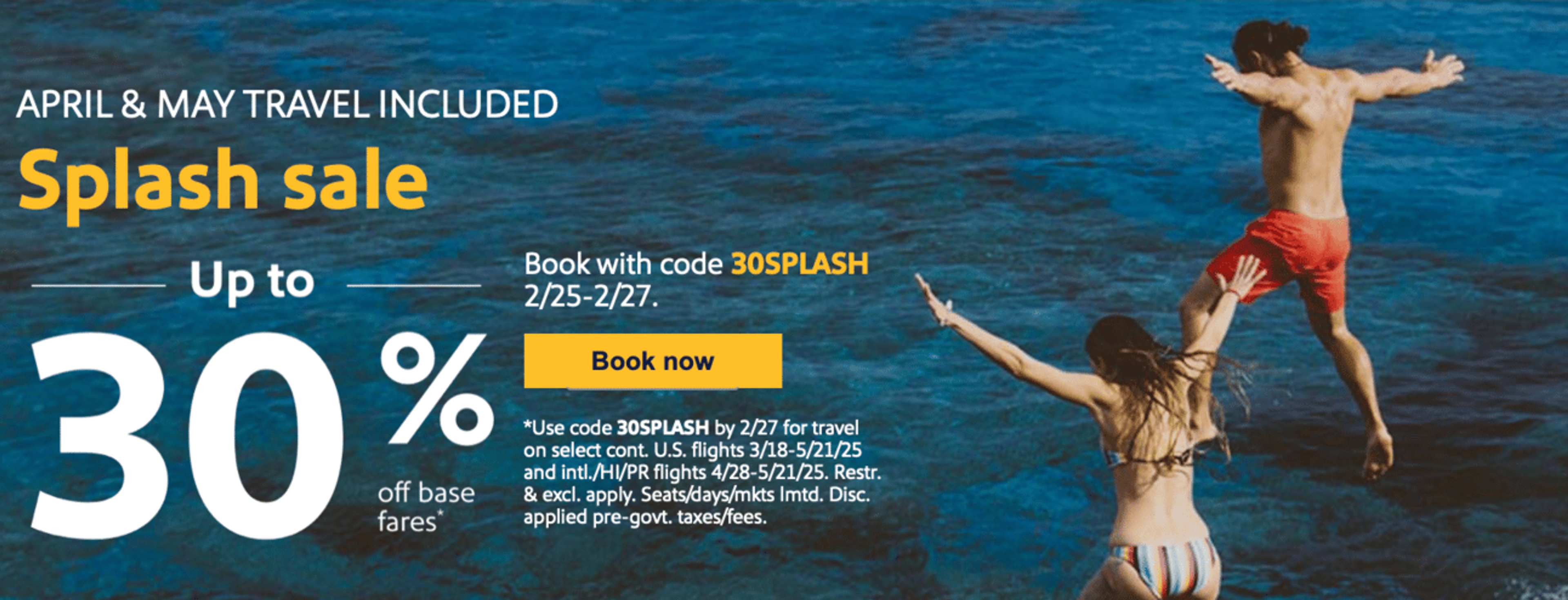 Southwest Splash sale