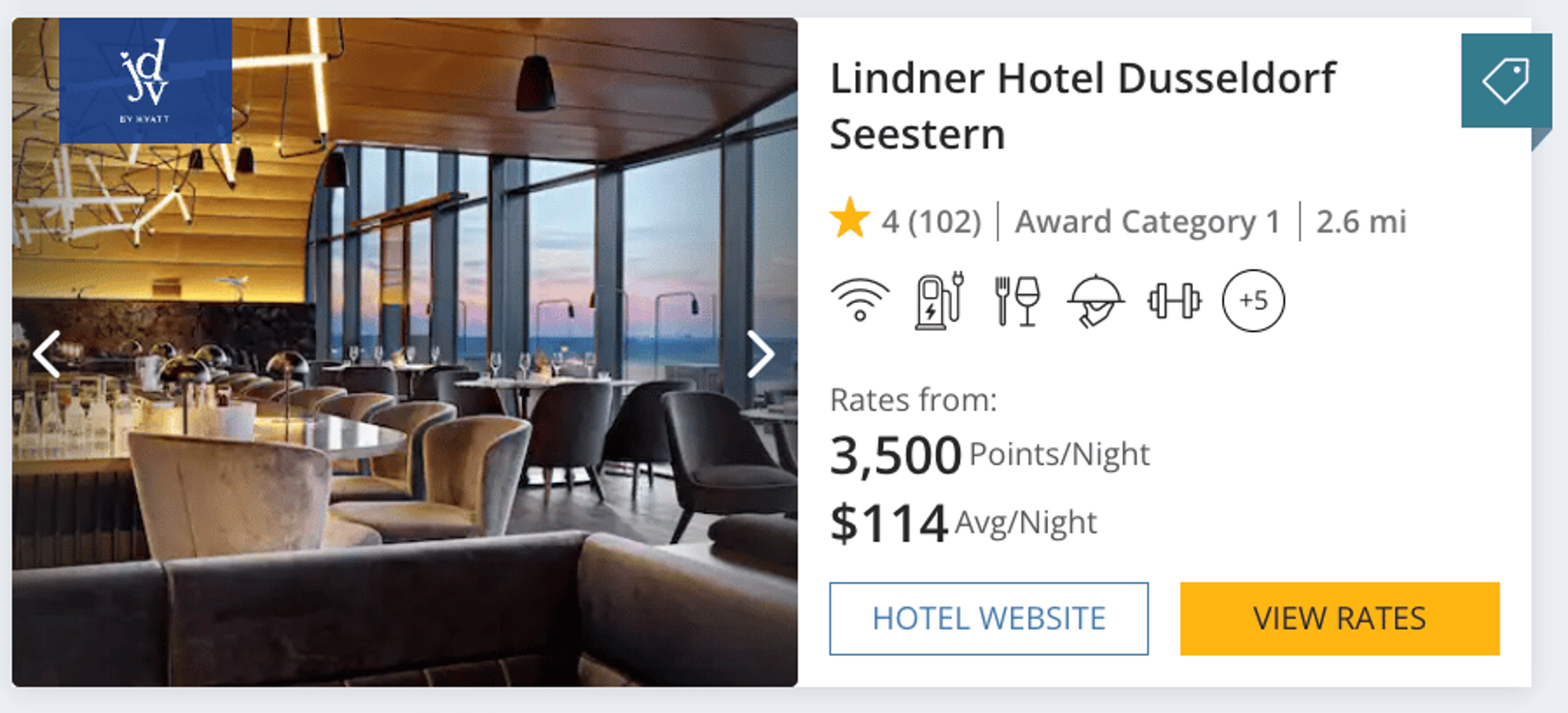 Example of a Category 1 hotel in Germany for3,500 points per night