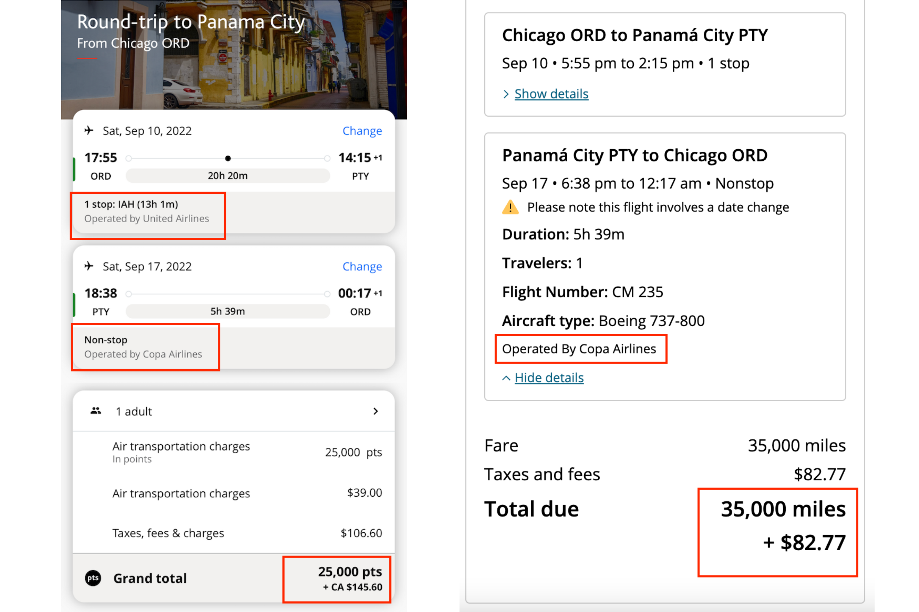 Air Canada booking