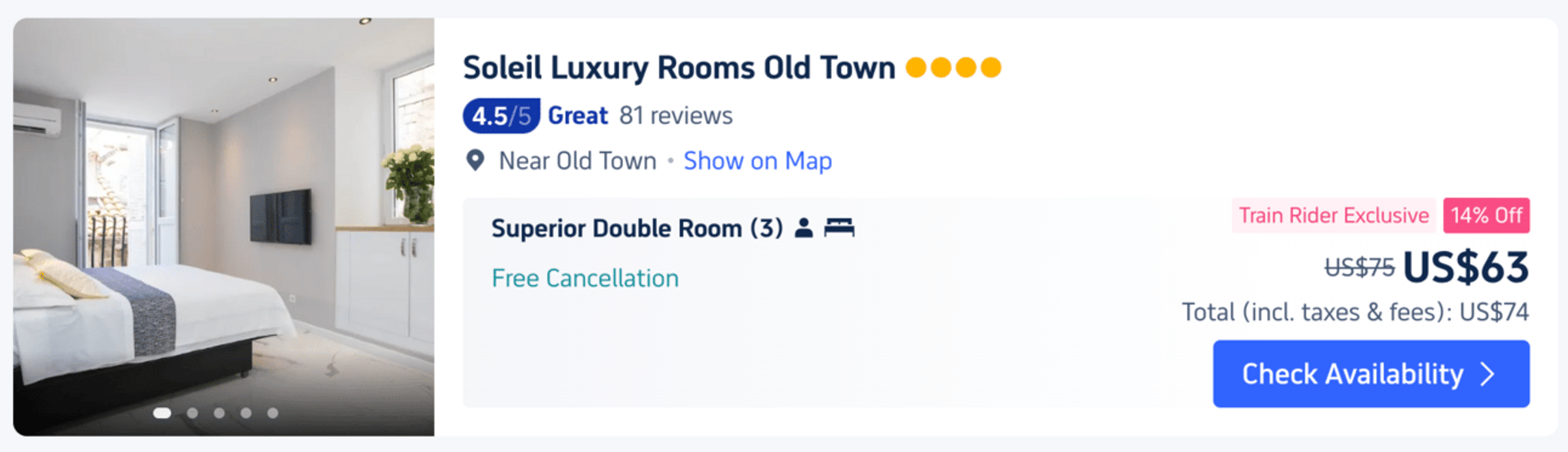 Example of a budget hotel in Dubrovnik